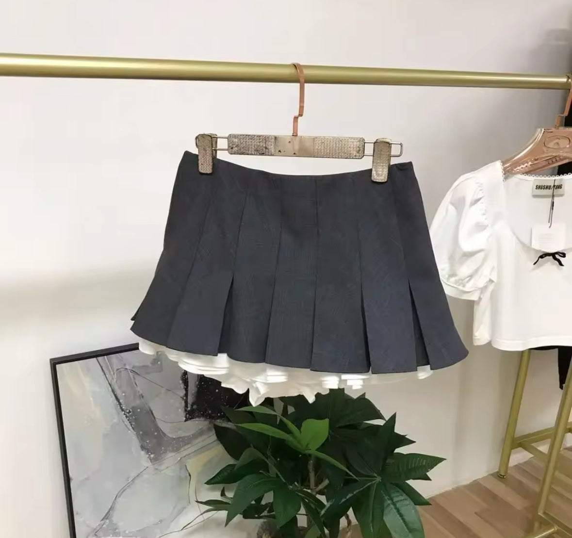 “HANNAH” pleated skirt/shorts